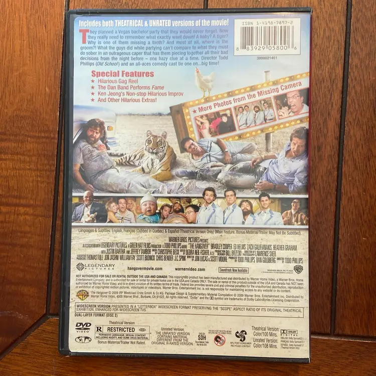 The Hangover Unrated Special Edition 2 Disc Set