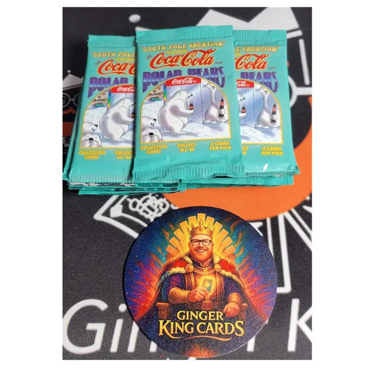 1996 South Pole Vacation Coca-Cola Polar Bears Trading Cards 8 Cards Per Pack