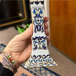 Cloisonné Candle Holder 7” Tall