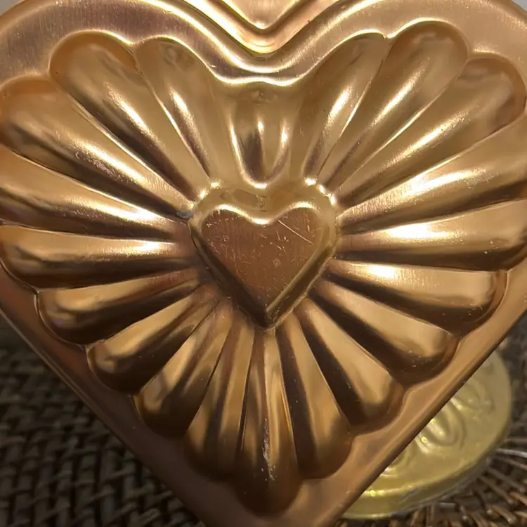 Copper Colored Heart Jello Mold