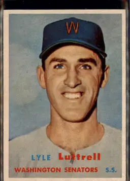 1957 Topps #386 Lyle Luttrell - (pk1) - Washington Senators