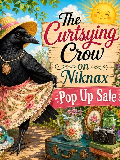 The Curtsying Crow Pop Up Sale On Niknax