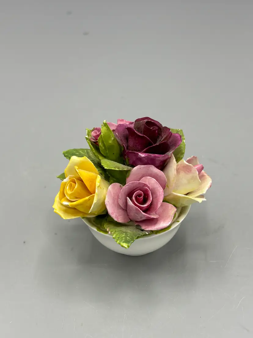 Vintage Coalport Bone China potted flower