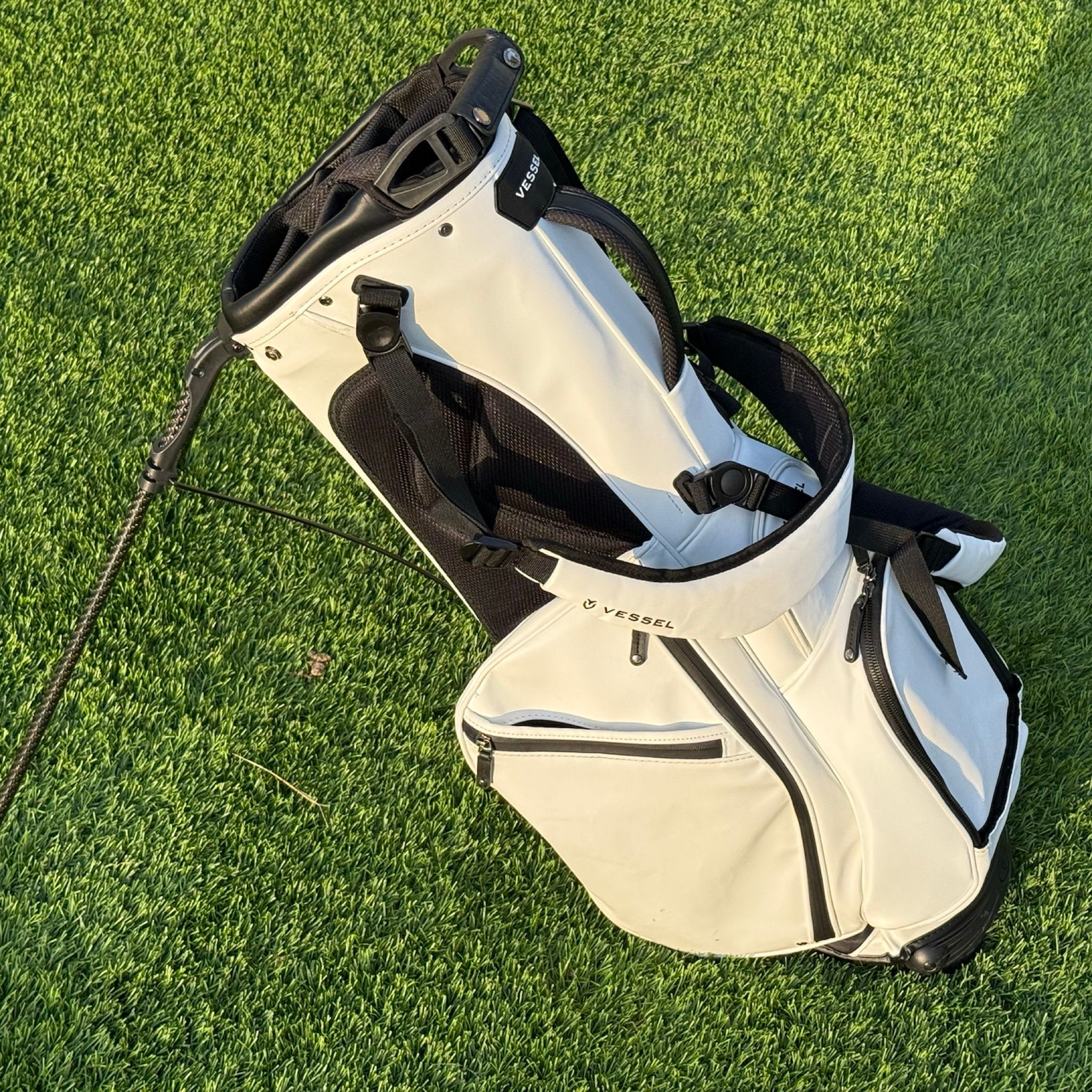 VESSEL　player3.0Stand ダブルストラップ　ネイビー/ホワイト The Open x VESSEL Player V Pro Stand