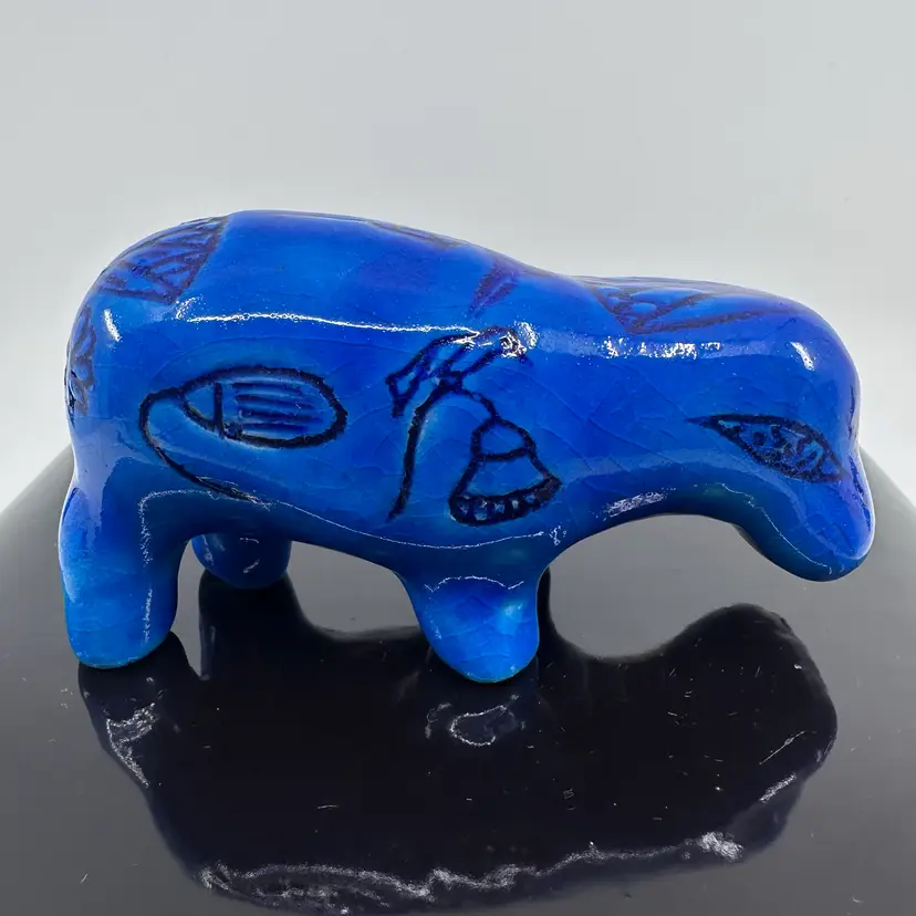 Vintage Metropolitan Museum Of Art Blue William The Hippo Egyptian Figurine