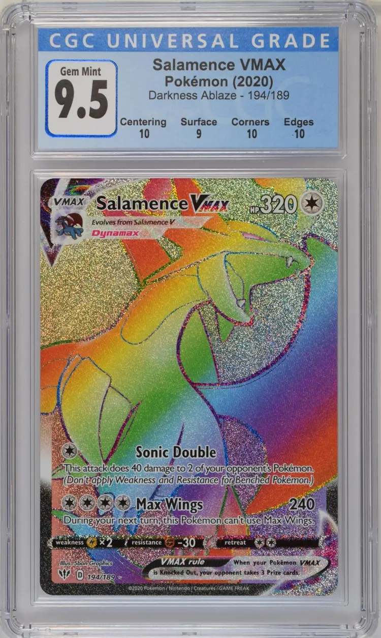 Salamence VMAX Darkness Ablaze 194/189 CGC 9.5 Pokemon 2020 English