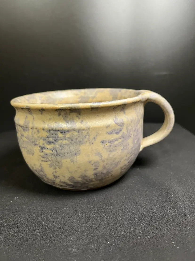 Soup Mug Made by Bonnie-Mandan, ND. Beautifully Glaze with a Mottled Light Lavender.