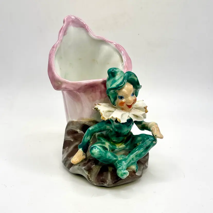 Vintage Pixie Elf Vase Planter Made In Occupied Japan 4.5”