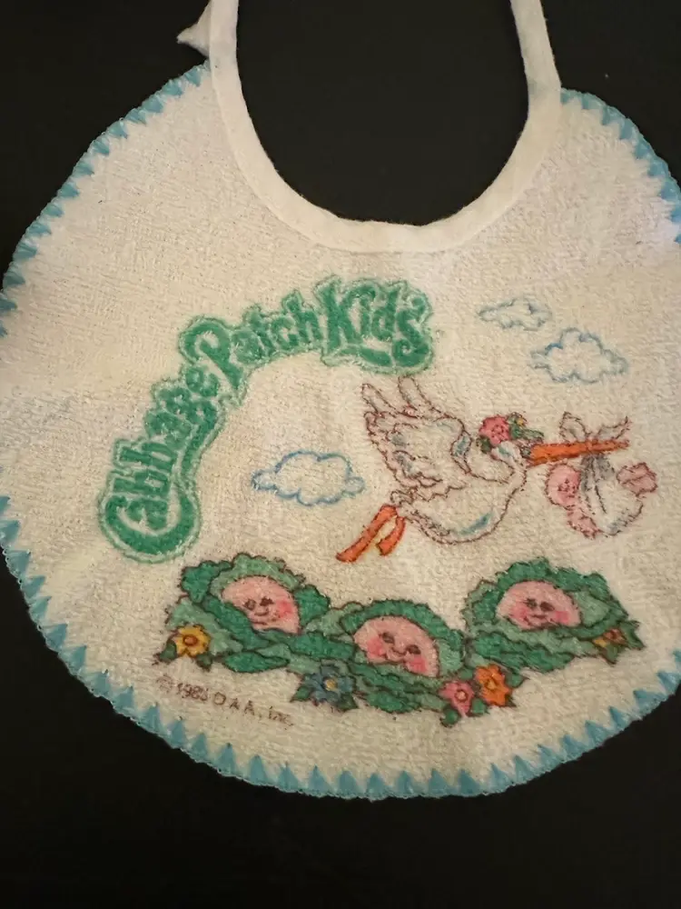 Vintage Cabbage Patch Kids Bib Sip Cup Brush Lot Of 3 Accessories CPK Toy