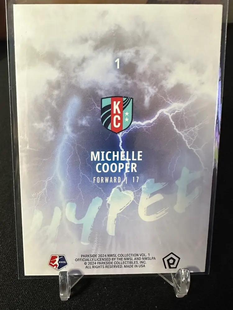 2024 Parkside NWSL Vol 1 Michelle Cooper Hyped #1 KC Current