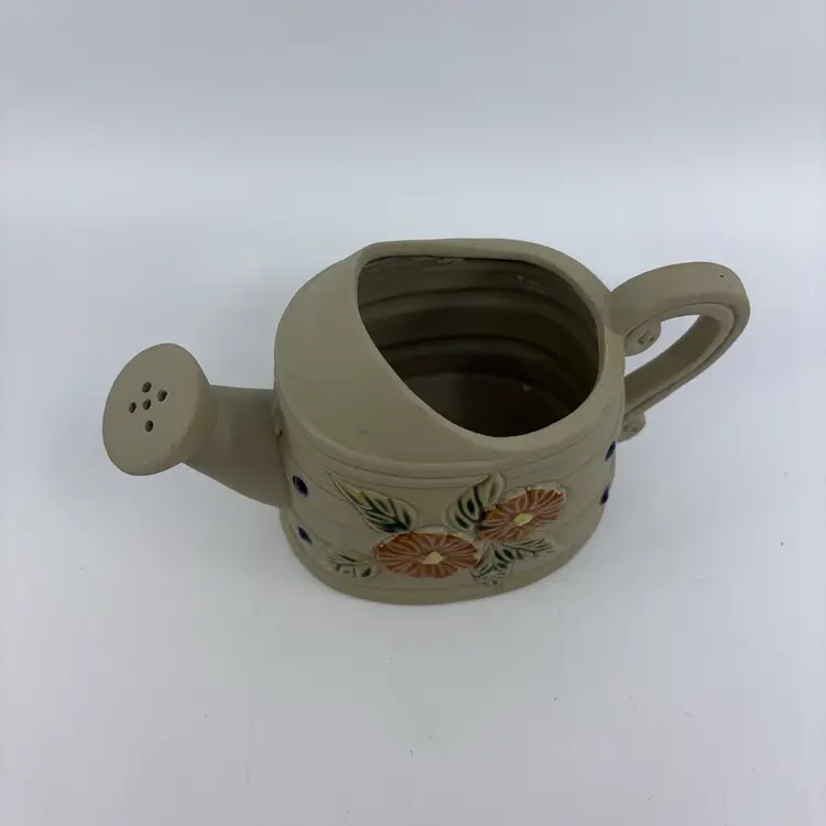 Floral Pottery Vtg Watering Can 6.5”