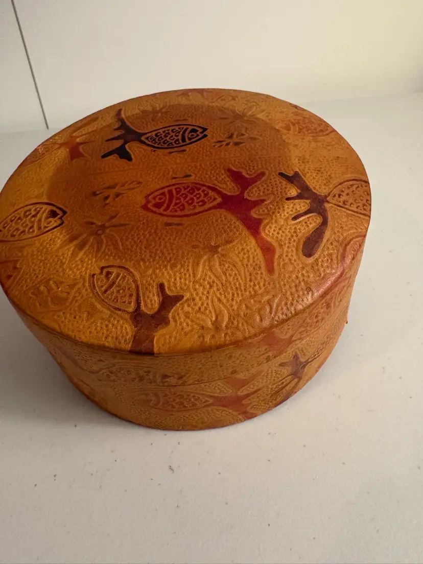 Handmade Leather Box for Jewelry or Trinkets