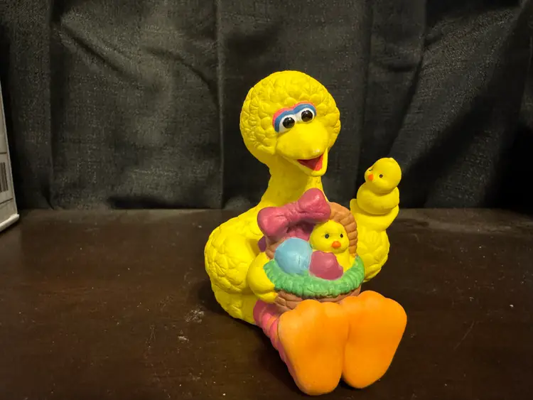 Vintage Ceramic Sesame Street Easter Big Bird & Ernie Figurines