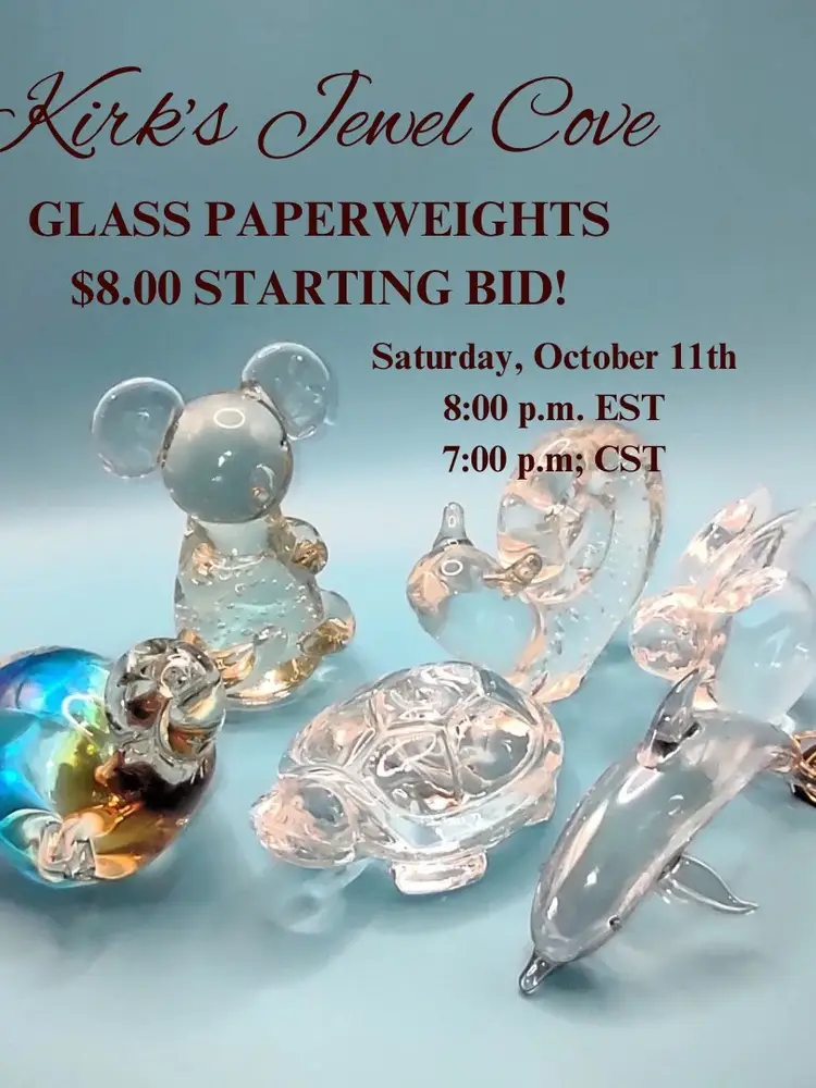 Glass Paperweights $8 Starting Bid!