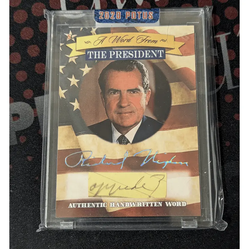 2020 POTUS A Word from the President Richard Nixon Authentic Handwritten Relic - c-161