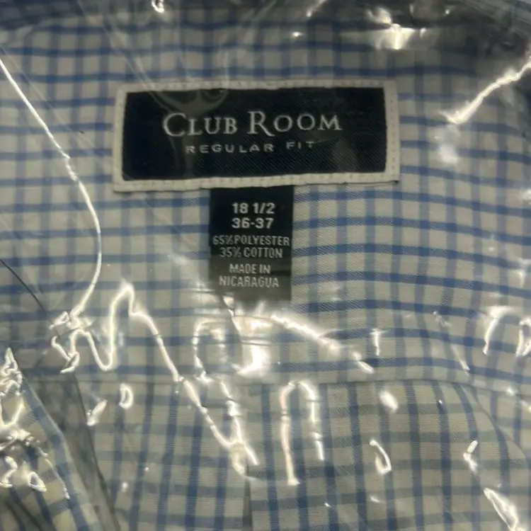 CLUBROOM Men’s Regular Fit Dress Shirt 18.5 New $45