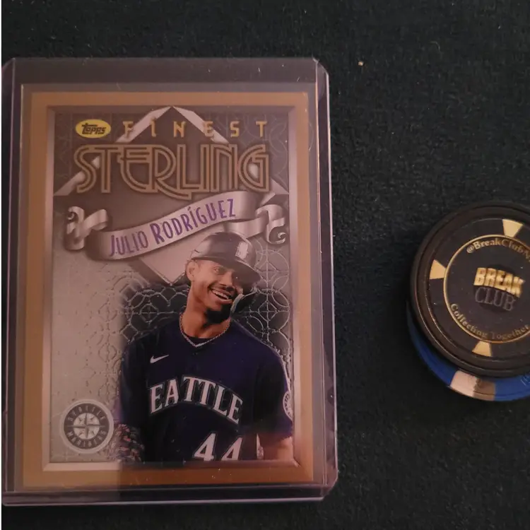 Julio Rodriguez 2023 Topps Finest Flashbacks Sterling Baseball Card Seattle Mariners