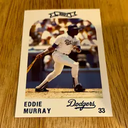 1991 Eddie Murray Los Angeles Dodgers Police Card # 33