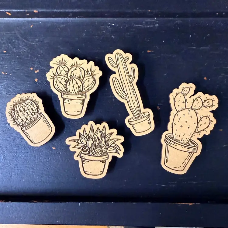 Succulent & Cactus Magnet Set