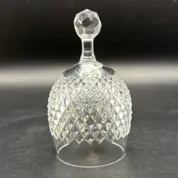 Vintage Villeroy & Boch Lead Crystal Diamond/Hobnail Cut Germany Signed Bell 5”