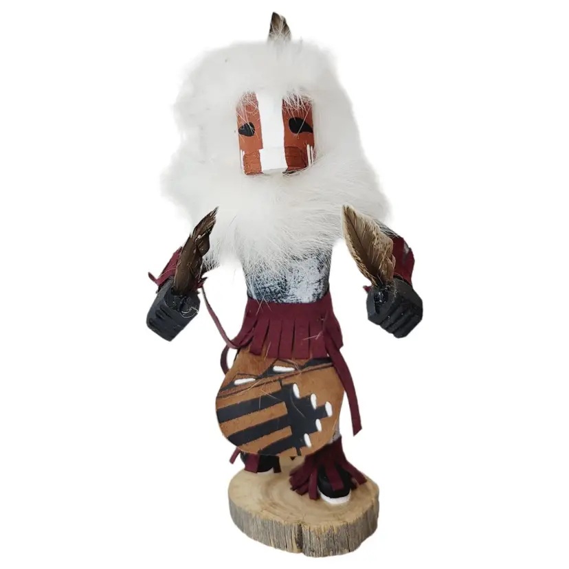 Vintage Mud Head Hopi Handmade Native American Kachina Doll Hand Painted Indian
