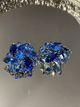 Blue Clip-on Earrings