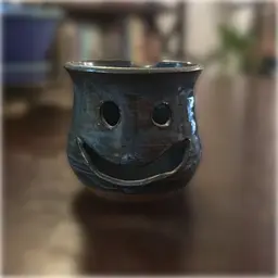 Hand-Signed Studio Art Little Pot with ◡̈ - Egg Separator - 2.25” tall and 2.5” in diameter