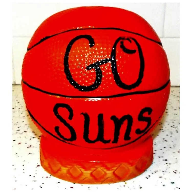 Nancy Pew Ceramic Basketball Go Suns Phoenix Vintage Collectible Planter Taiwan