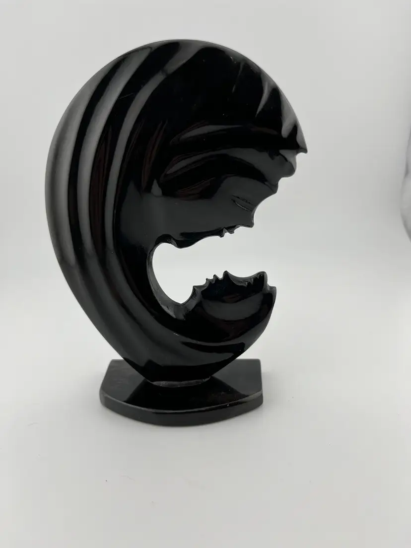 Vintage Profile of Mary and Jesus.  Black stone (Onyx?).  It is beautiful art deco