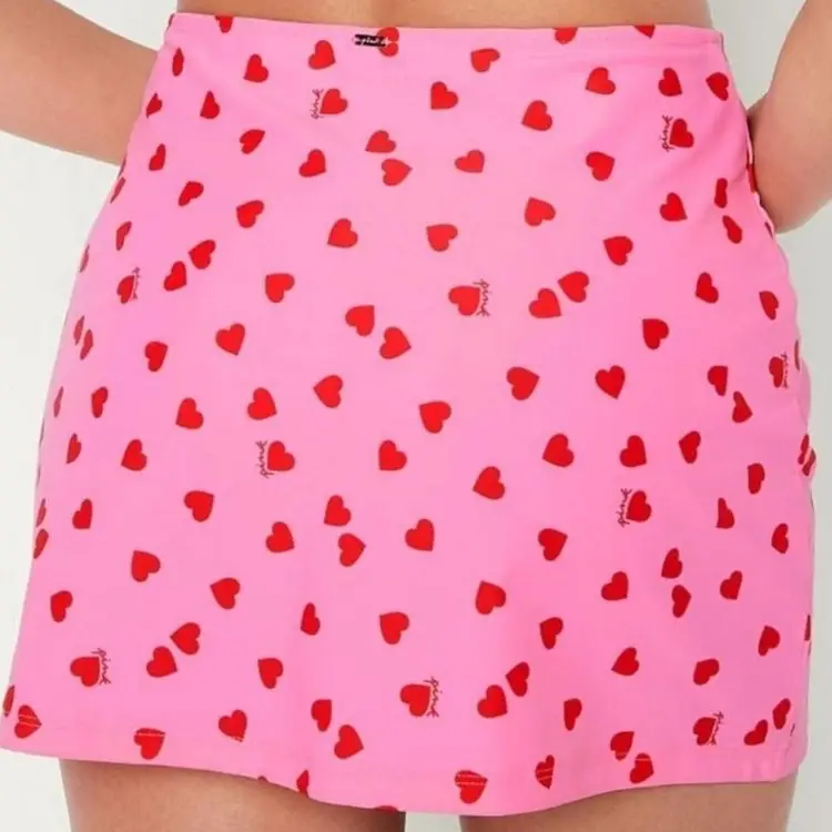 S- VICTORIA'S SECRET PINK Swim Mini Skirt Dreamy Pink Heart💖 😍 NWT