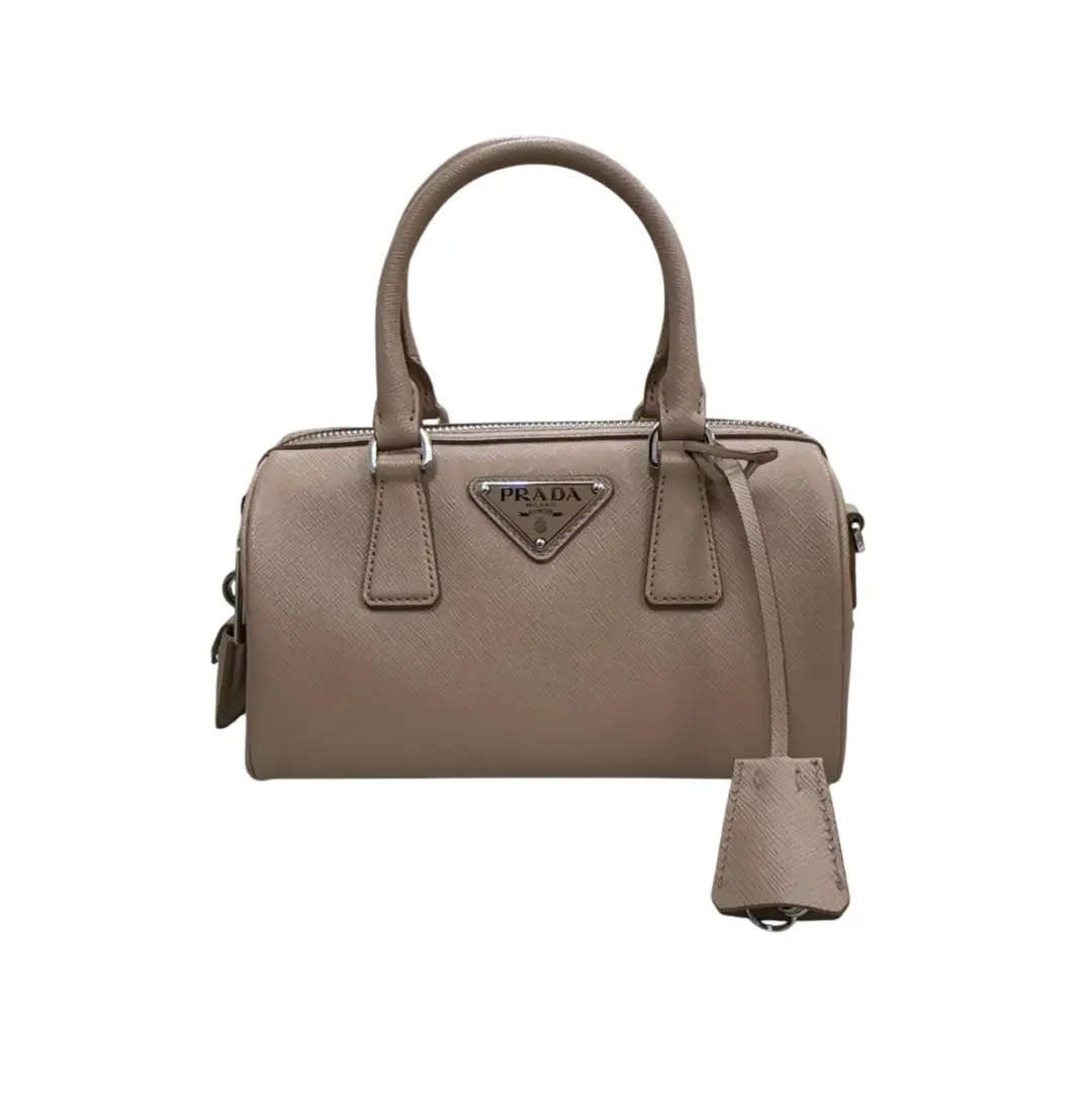 Prada Beige Saffiano Small Bowler
