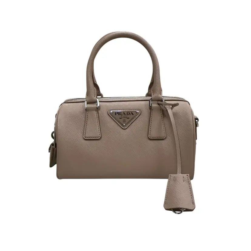 Prada Beige Saffiano Small Bowler