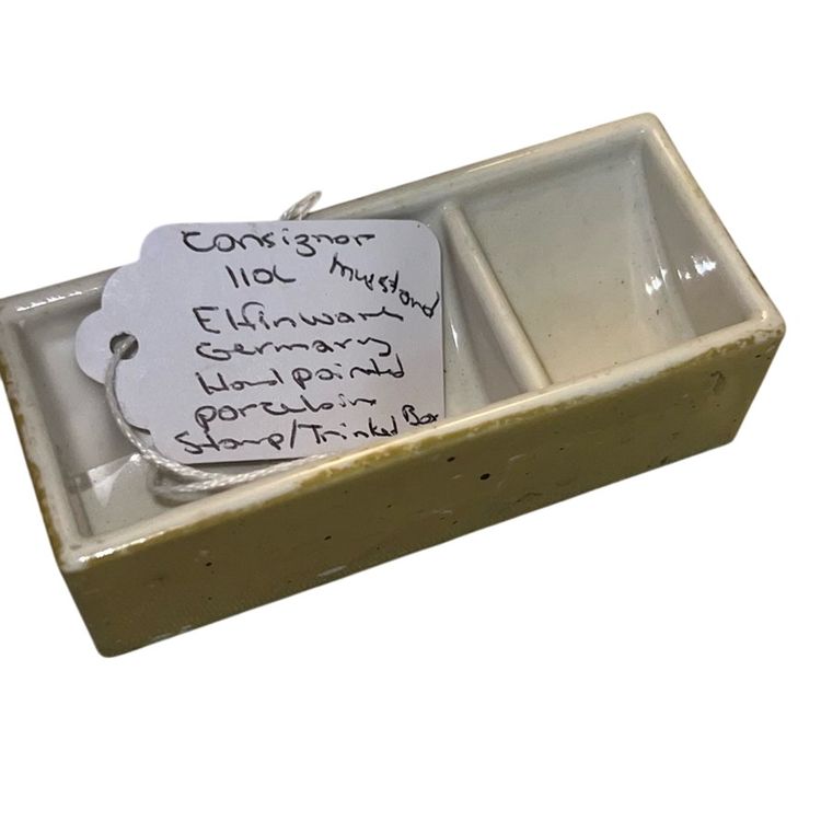 Antique Elfinware Germany Porcelain Stamp Box Handpainted 3.5”