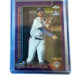 Alexander Albertus 2025 Topps Chrome Pro Debut Purple Refractor 115/125