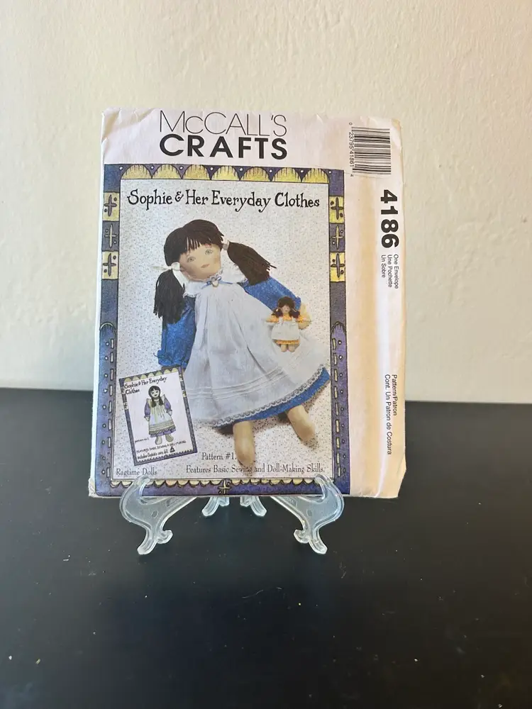 Vtg McCall’s Crafts Pattern 4186 Sofie & Her Everyday Clothes Uncut FF