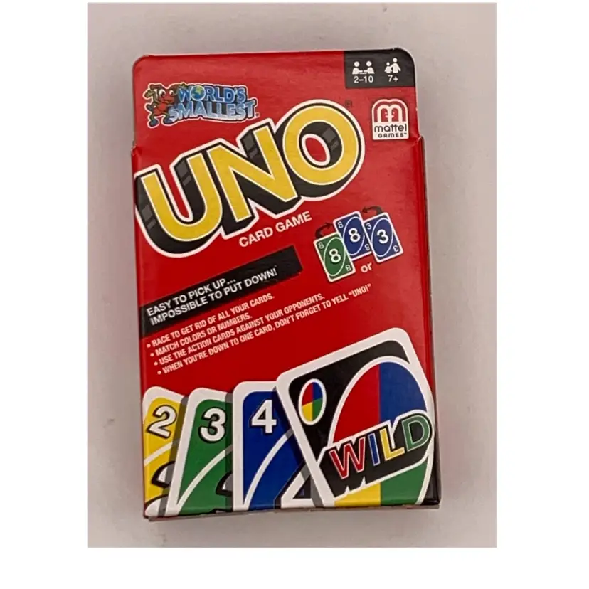 World’s smallest Uno card game. Miniature