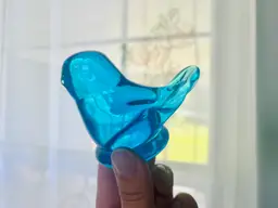 Vintage Glass Bluebird Of Happiness Signed Leo Ward