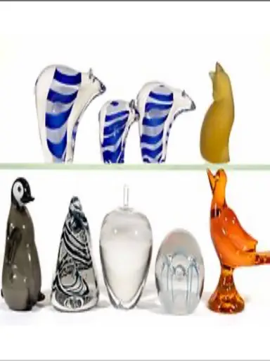 Beautiful MCM Glass,paperweights And More! A lot Is Signed. 