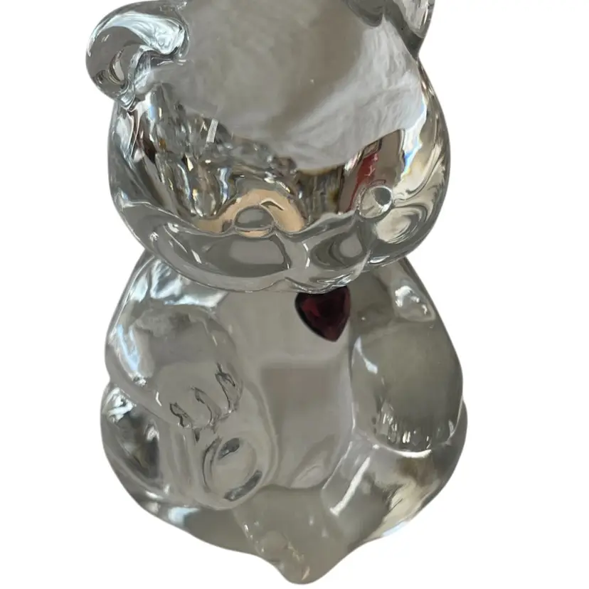 Fenton Birthday Figurine Bear Purple Heart