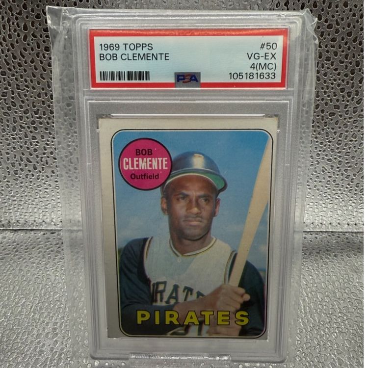 Roberto Clemente - 1969 Topps - PSA 4