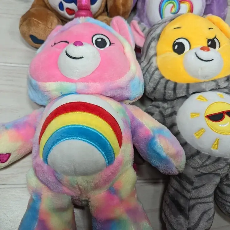 Care Bears Unlock the Magic Plush Lot of 4 w/ Fun Suits
