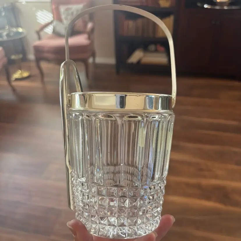 Vintage 24% Lead Crystal Ice Bucket