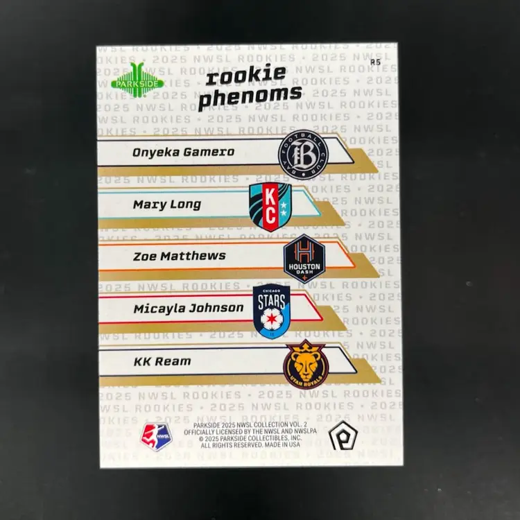 Rookie Phenoms 2025 Parkside NWSL Vol 2 Soccer Card
