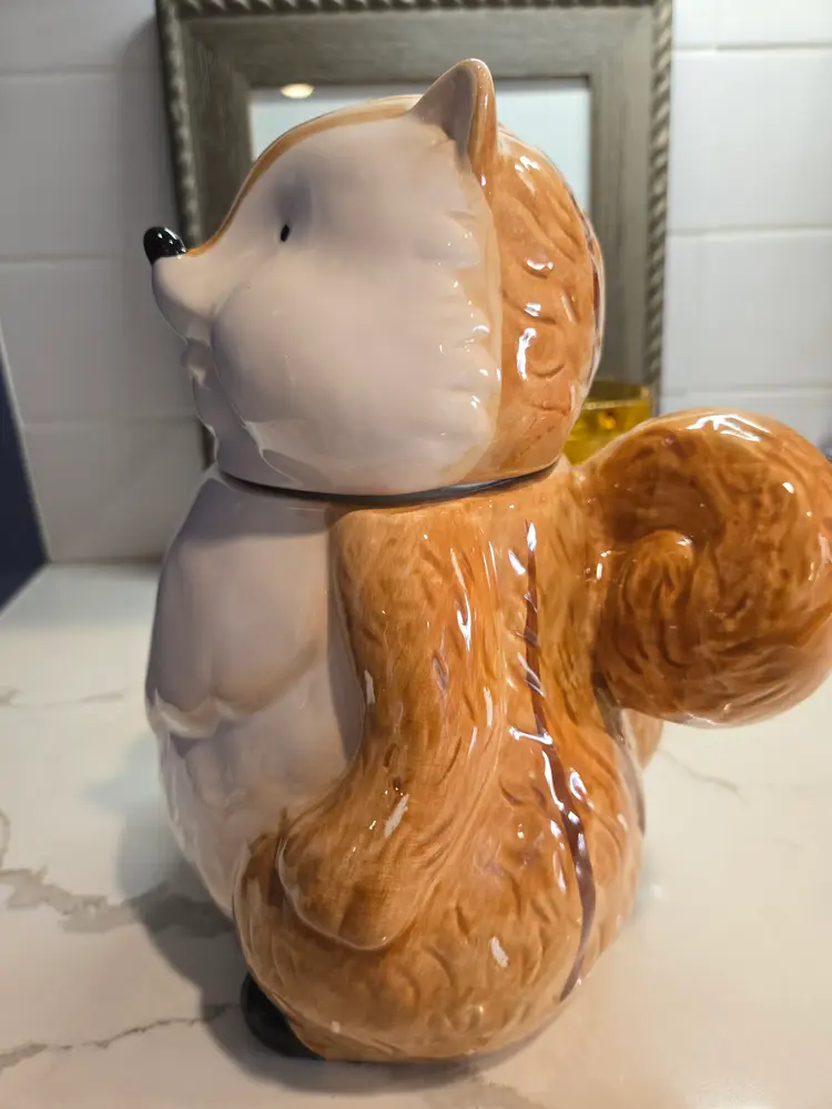 Pier 1 Handpainted Chipmunk Cookie Jar