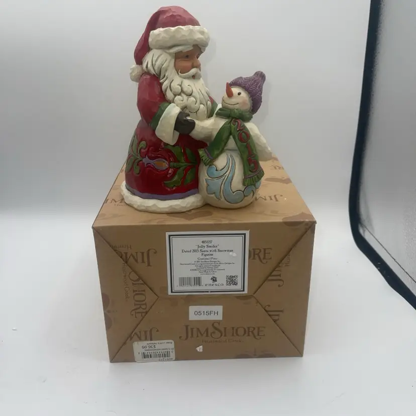 Jim Shore Heartwood Creek “ Jolly Smiles” Santa & Snowman , Beautiful, 2015-