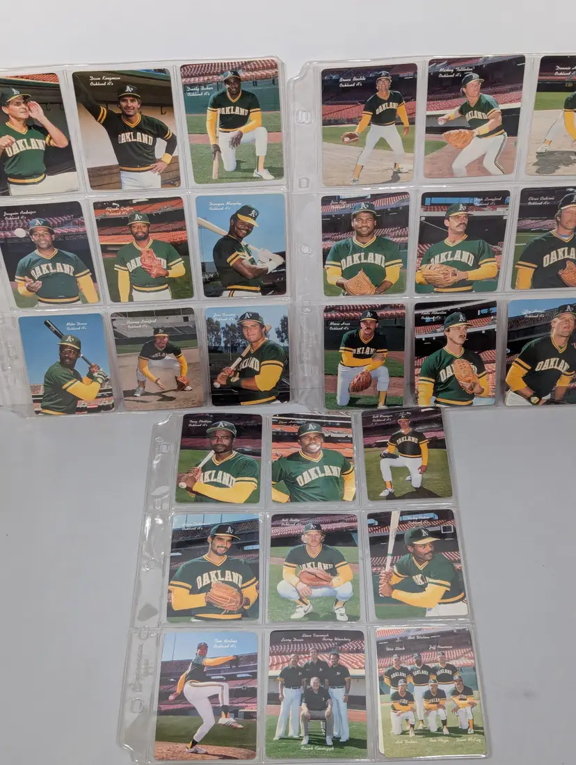 1986 Mothers Cookies Oakland A's Team 28 Card Set  Canseco, Lansford, etc..