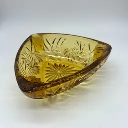 Vintage Hazel Atlas Glass Pinwheel Ashtray