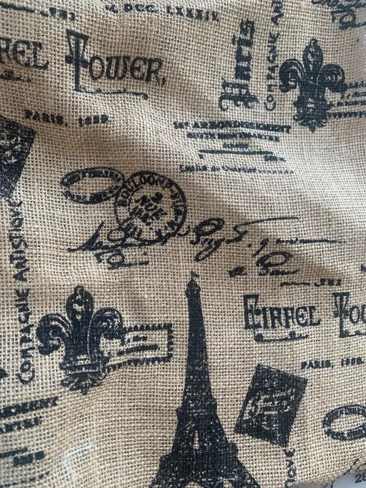 French Parisian Burlap Fabric