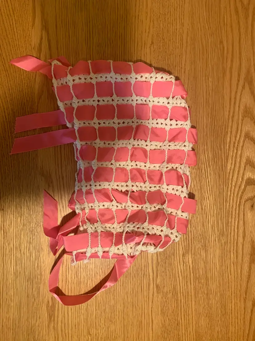 045 Vintage Lace And Pink Ribbon Toaster Cover