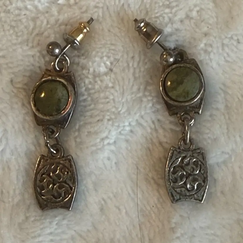 Connemara Silver Plated Earrings with celtic design
